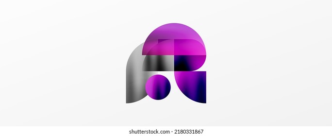 Circle geometric background. Metallic color shiny circles and round shapes. Vector Illustration For Wallpaper, Banner, Background, Card, Book Illustration, landing page