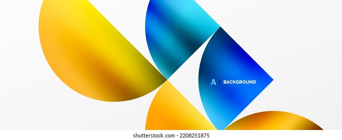 Circle geometric background. Metallic color shiny circles and round shapes. Vector Illustration For Wallpaper, Banner, Background, Card, Book Illustration, landing page