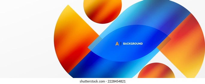 Circle geometric background. Metallic color shiny circles and round shapes. Vector Illustration For Wallpaper, Banner, Background, Card, Book Illustration, landing page