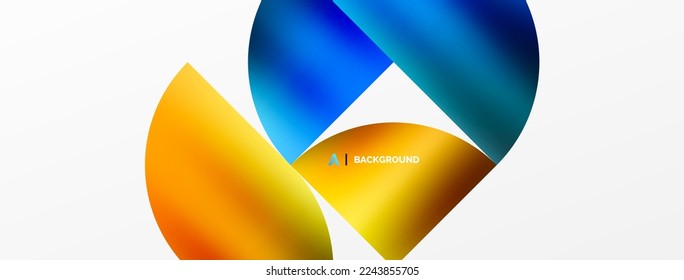 Circle geometric background. Metallic color shiny circles and round shapes. Vector Illustration For Wallpaper, Banner, Background, Card, Book Illustration, landing page
