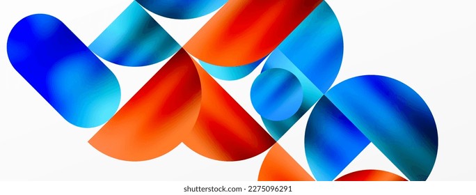 Circle geometric background. Metallic color shiny circles and round shapes. Vector Illustration For Wallpaper, Banner, Background, Card, Book Illustration, landing page