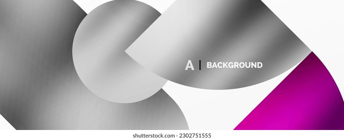 Circle geometric background. Metallic color shiny circles and round shapes. Vector Illustration For Wallpaper, Banner, Background, Card, Book Illustration, landing page