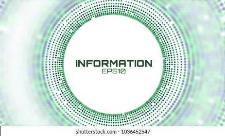 Circle geometric bigdata background. Minimal big data tunnel structure. Cloud storage