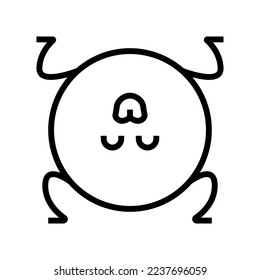 circle geometric character line icon vector. circle geometric character sign. isolated contour symbol black illustration