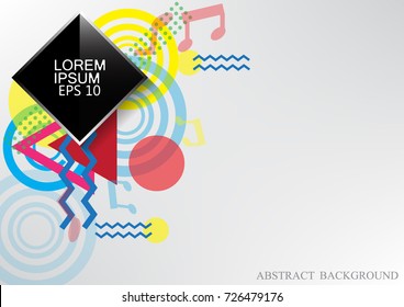 circle geometric colorful background vector design 