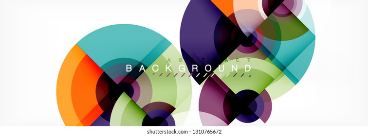 Circle geometric composition abstract background design, cover, template, brochure, flyer. Vector