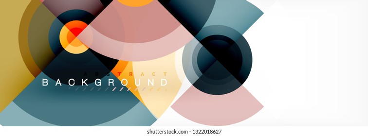 Composição geométrica do círculo desenho de fundo abstrato, capa, modelo, brochura, folheto. Vetor