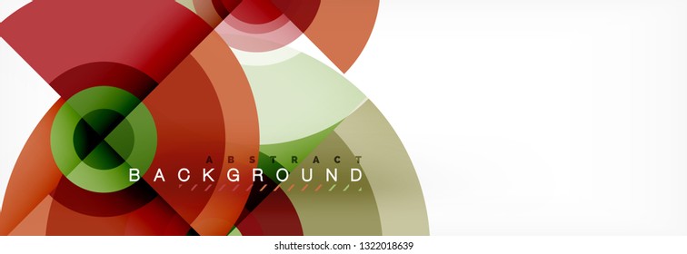 Circle geometric composition abstract background design, cover, template, brochure, flyer. Vector