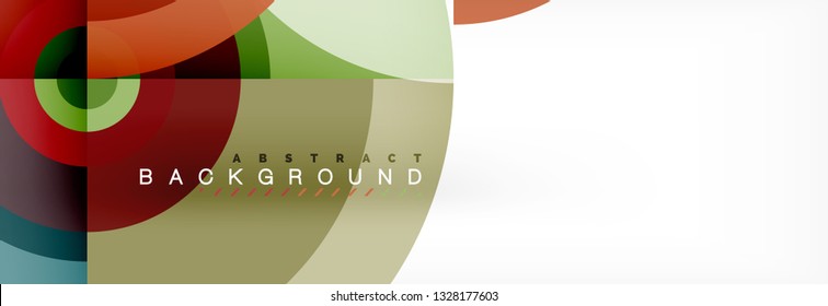 Circle geometric composition abstract background design, cover, template, brochure, flyer. Vector