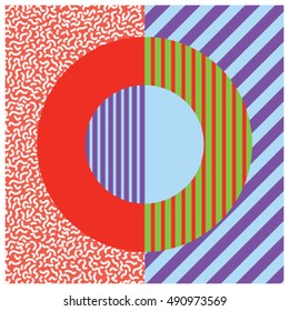 Circle geometric design. Graphic background