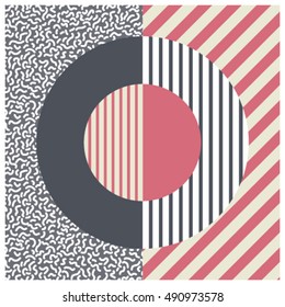 Circle geometric design. Graphic background