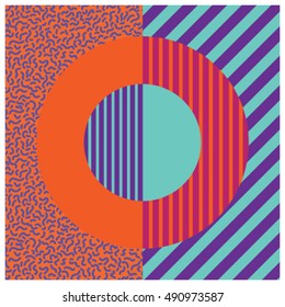 Circle geometric design. Graphic background