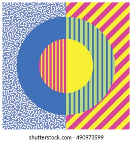 Circle geometric design. Graphic background