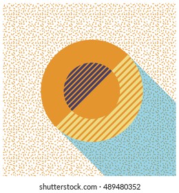 Circle geometric design with shadow. Graphic background