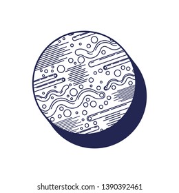 circle geometric figure with ninetys pattern