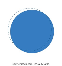 circle geometric icon with dotted lines illustration design