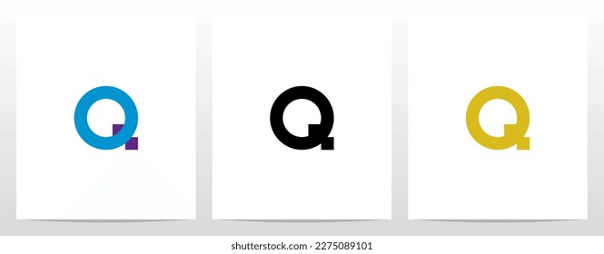 Circle Geometric Letter Logo Design Q