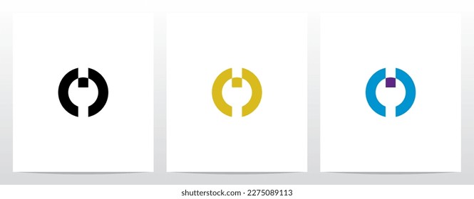 Circle Geometric Letter Logo Design M