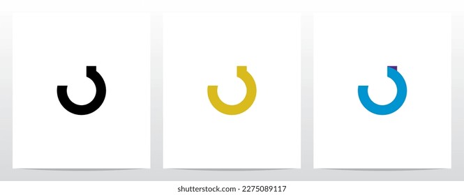 Circle Geometric Letter Logo Design J