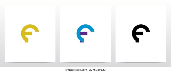 Circle Geometric Letter Logo Design F