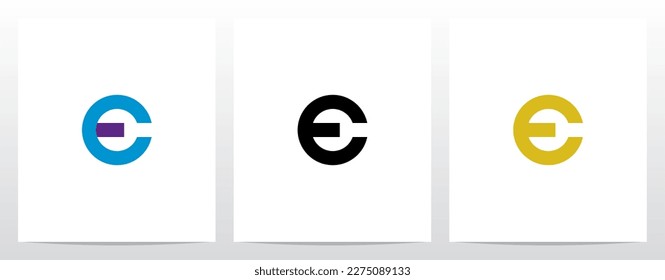 Circle Geometric Letter Logo Design E