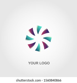 circle geometric logo template vector