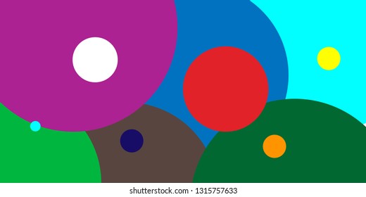 Circle geometric lovely abstract background multicolored pattern. 