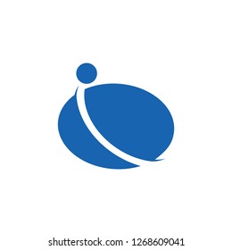 circle geometric motion global business logo