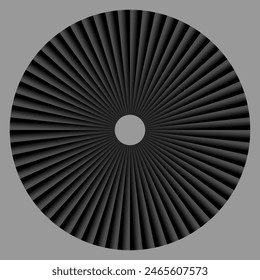 Circle with geometric optical illusion. Psychedelic concept.