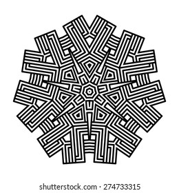 Circle geometric ornament. Vector Mandalas For Your Design