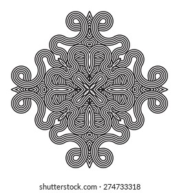 Circle geometric ornament. Vector Mandalas For Your Design
