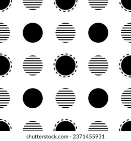 Circle Geometric Pattern Abstract Background. Vector Illustration. Minimal Style