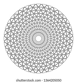 Circle geometric pattern. Design element. Vector art.