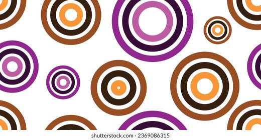 Circle geometric pattern. Modern graphic fabric print. Abstract repeating background. Vector illustration