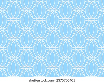 fondo azul del patrón de encaje geométrico sin costura
