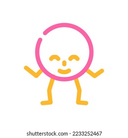 circle geometric shape character color icon vector. circle geometric shape character sign. isolated symbol illustration