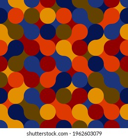 circle geometric shapes. vector seamless pattern. color repetitive background. fabric swatch. wrapping paper. continuous print. endless design element for home decor, apparel, textile, cloth