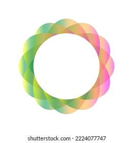 Circle geometric wreath. Design element. Geometric art. Vector illustration. Stock image. 