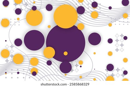 Circle geometry background with trendy colors, eps 10.