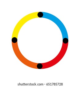 Circle geometry with knots constructivism