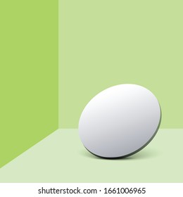 circle glass in studio with pop colour, vector background