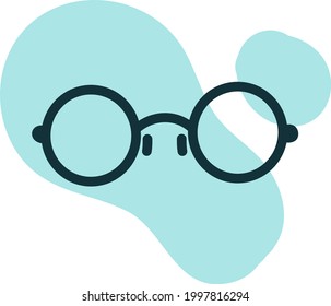 Circle glasses, illustration, on a white background.