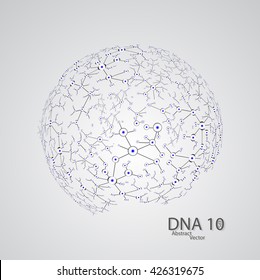 Circle global network connection eps 10, vector illustration