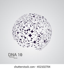 Circle global network connection eps 10, vector illustration