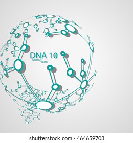 Circle global network connection eps 10, vector illustration