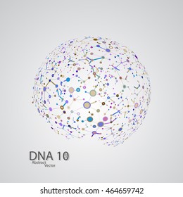 Circle global network connection eps 10, vector illustration