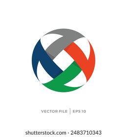 circle globe abstract design logo