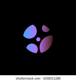 circle globe futuristic logo icon for technology or business company
