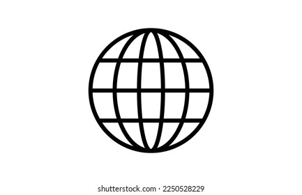 circle globe logo icon vector
