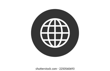 circle globe logo icon vector